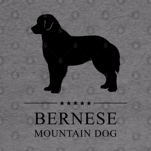 Bernese Mountain Dog Black Silhouette by millersye